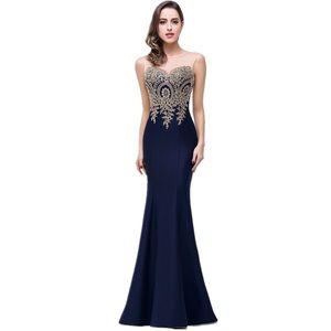 Navy Evening Gown/Prom Dress